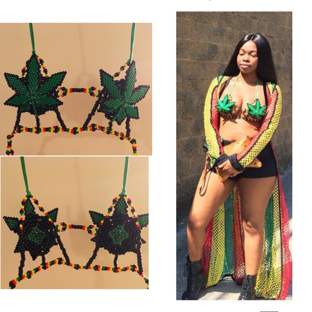 KandiToyBox Custom Made “Legalize It” Bra top.